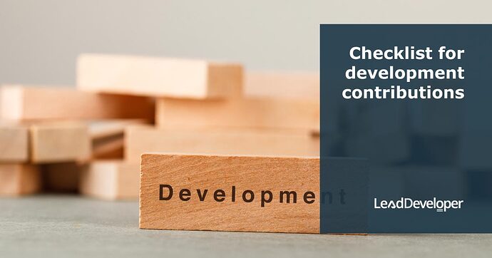 Checklist-for-development-contributions