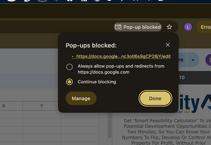 popUp Blocker