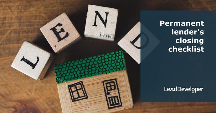 Permanent-lender's-closing-checklist