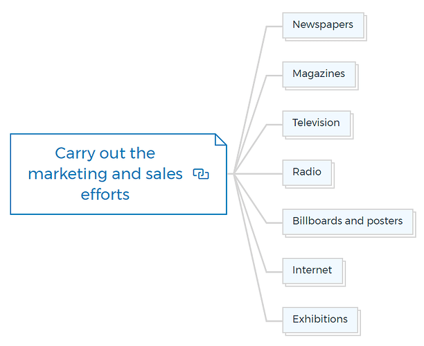 Carry out the marketing and sales efforts
